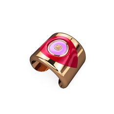 8 ayar rose altın yüzük (Kırmızı mineli)