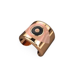 Palmira Mineli Nazar Yüzük - 14 ayar rose altın yüzük (Pastel pembe mineli) #sdd6dr