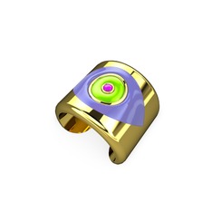 Palmira Mineli Nazar Yüzük - 14 ayar altın yüzük (Menekşe mineli) #vw5ekp