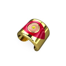 14 ayar altın yüzük (Kırmızı mineli)