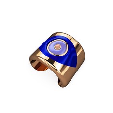 Palmira Mineli Nazar Yüzük - 14 ayar rose altın yüzük (Lacivert mineli) #z3s34a