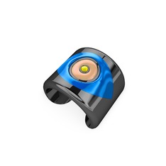 Palmira Mineli Nazar Yüzük - 925 ayar siyah rodyum kaplama gümüş yüzük (Mavi mineli) #zk7sm8