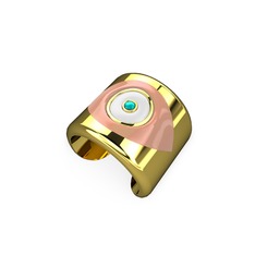 14 ayar altın yüzük (Pastel pembe mineli)