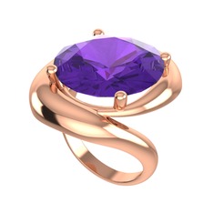 Altura Yüzük - Ametist 14 ayar rose altın yüzük #11ny1ce