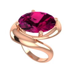 Rodolit garnet 14 ayar rose altın yüzük