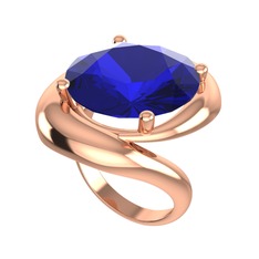 Lab safir 18 ayar rose altın yüzük