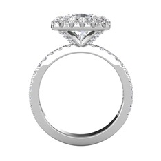 Hale Tektaş Yüzük - Swarovski 18 ayar beyaz altın yüzük #3ezlqo