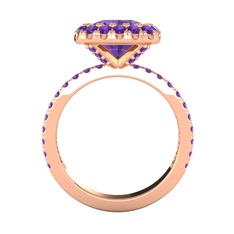 Ametist 18 ayar rose altın yüzük