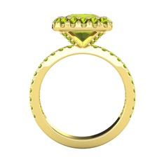 Hale Tektaş Yüzük - Peridot 18 ayar altın yüzük #c09b97