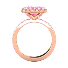 Hale Tektaş Yüzük - Pembe kuvars 8 ayar rose altın yüzük #x8ntzk