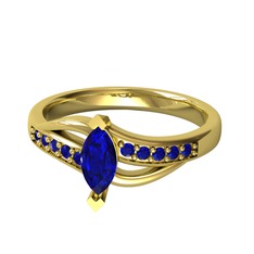 Riha Sonsuzluk Yüzük - Lab safir 18 ayar altın yüzük #1jdw1qu