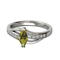 Riha Sonsuzluk Yüzük - Peridot ve swarovski 925 ayar gümüş yüzük #1y5dn2k