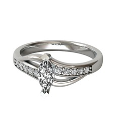 Riha Sonsuzluk Yüzük - Swarovski 8 ayar beyaz altın yüzük #wughje