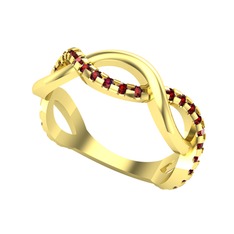 Garnet 18 ayar altın yüzük