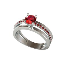 Garnet 925 ayar gümüş yüzük