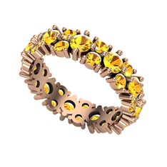 Elin Tamtur Yüzük - Sitrin 14 ayar rose altın yüzük #qg7xnv