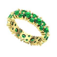 Elin Tamtur Yüzük - Yeşil kuvars 8 ayar altın yüzük #xj89h4