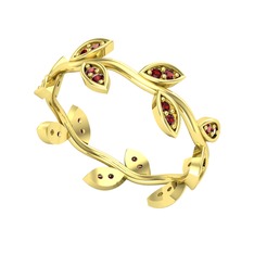 Garnet 18 ayar altın yüzük