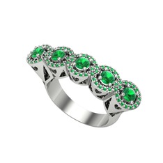 Yeşil kuvars 925 ayar gümüş yüzük