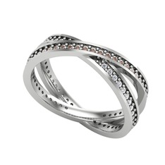 İkili Adora Tamtur Yüzük - Dumanlı kuvars ve pırlanta 18 ayar beyaz altın yüzük (0.675 karat) #1kmzce9