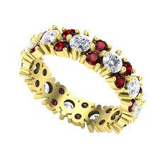 Büyük Elin Tamtur Yüzük - Pırlanta ve garnet 14 ayar altın yüzük (5.5 karat) #1pzcpug