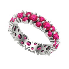 Büyük Elin Tamtur Yüzük - Rodolit garnet 18 ayar beyaz altın yüzük #fbdbjj