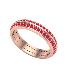 Kök yakut 18 ayar rose altın yüzük