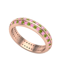Arne Tamtur Yüzük - Peridot ve pembe kuvars 8 ayar rose altın yüzük #lm0ugy