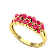 Alida Yüzük - Kök yakut 14 ayar altın yüzük #rtd3ni