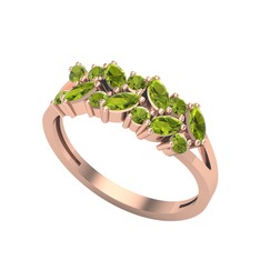 Alida Yüzük - Peridot 925 ayar rose altın kaplama gümüş yüzük #wr2tsw