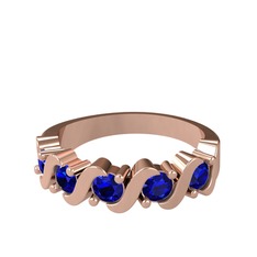 Lab safir 18 ayar rose altın yüzük