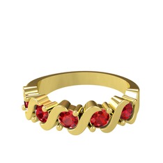 Garnet 8 ayar altın yüzük