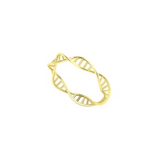 DNA Yüzük - 18 ayar altın yüzük #fa0seb
