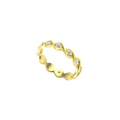 Rei Sonsuzluk Tamtur Yüzük - Swarovski 14 ayar altın yüzük #1xrb683