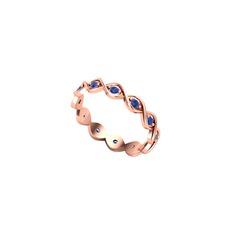 Lab safir 8 ayar rose altın yüzük