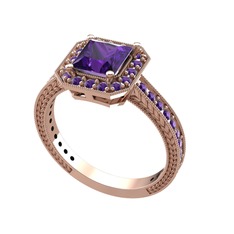 Althea Yüzük - Ametist 18 ayar rose altın yüzük #q6erfu
