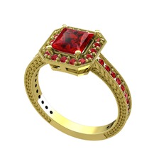 Garnet 14 ayar altın yüzük