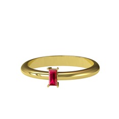 Minimal Dion Yüzük - Rodolit garnet 14 ayar altın yüzük #1dysg46