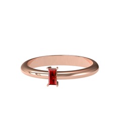 Garnet 8 ayar rose altın yüzük