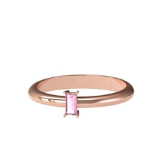 Pembe kuvars 18 ayar rose altın yüzük