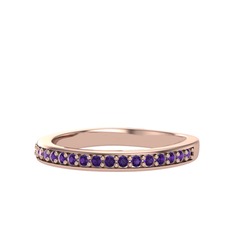 Byra Alyans - Ametist 14 ayar rose altın yüzük #btn6s0