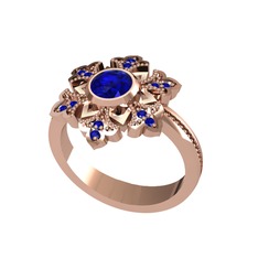 Lab safir 18 ayar rose altın yüzük