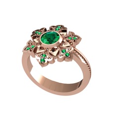 Yeşil kuvars 8 ayar rose altın yüzük