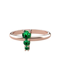 Madga Yüzük - Yeşil kuvars 8 ayar rose altın yüzük #1swqnov