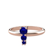 Madga Yüzük - Lab safir 14 ayar rose altın yüzük #1u9odx2