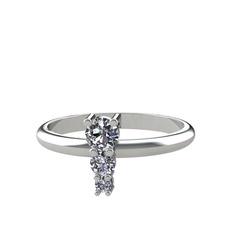 Madga Yüzük - Pırlanta 18 ayar beyaz altın yüzük (0.326 karat) #f0lg1f