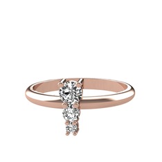 Madga Yüzük - Swarovski 925 ayar rose altın kaplama gümüş yüzük #srrinj