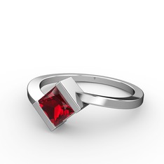 Garnet 925 ayar gümüş yüzük