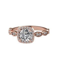 Minimal Tate Yüzük - Swarovski 8 ayar rose altın yüzük #oxoenp