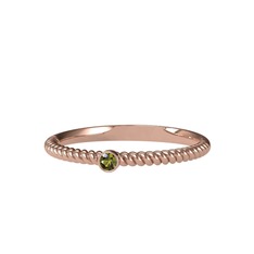 Minimal Burgu Yüzük - Peridot 8 ayar rose altın yüzük #ejanlu